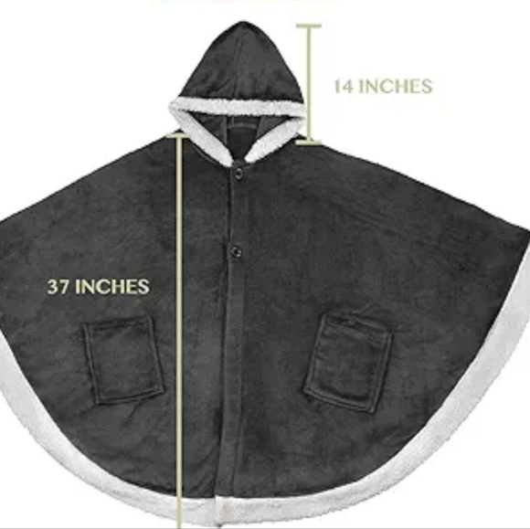 Angel wrap poncho wearable blanket with hood - Picture 2 of 3